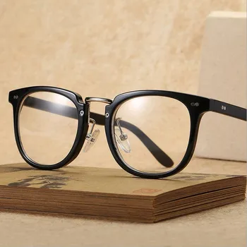 Vintage Retro Okuliare Rámy Nit Okuliare Rám S Jasným Objektívom, Nadrozmerné oculos de grau