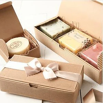 Vlnitý Papier Box Pekáreň Cup Cake Cookies Boxy Potravín Ručne Vyrábané Mydlo Macarons Balenie Krabíc, Hnedá, Červená