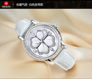 Švajčiarsko Nesun dámske Hodinky, Luxusné Značky Quartz Hodinky Ženy Pearl Relogio Feminino Hodiny Diamond náramkové hodinky N9069-6