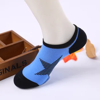 10Pcs=5Pair/veľa Mužov Ponožky Neviditeľné Ponožky Star modely Harajuku Šťastný Ponožky pánske Bežné Loď Ponožka EUR 38-42