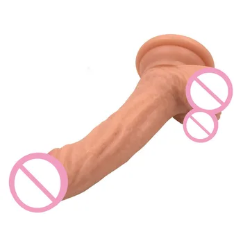 Kvalitný mäkký vibrátor realistického so silnou prísavkou dildo ženská Masturbácia análny plug falošné penis dospelých, sexuálne hračky pre ženy