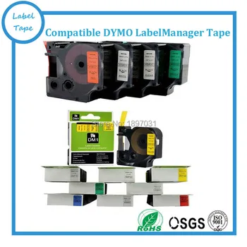 Doprava zadarmo 5pk/veľa zmiešané farby Dymo Labelmanager 9mm D1 40920 40921 40922 40923 40924 Páse s nástrojmi label Maker Dymo D1 Pásky