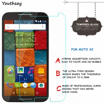 Na Sklo Motorola Moto X2 Tvrdeného Skla Pre Screen Protector Motorola Moto X2 Skla Na Moto X2 Film XT1095 XT1097 Youthsay