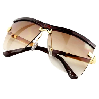 Slnečné okuliare Ženy Značky Dizajnér Nové Módne Unisex Semi-bez obrúčok Rám Business slnečné Okuliare Ženy Muži 6 Farieb UV400 Hot Predaj