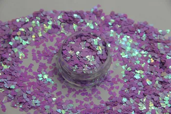 AHOJ-2 Srdca tvary Pearlescent Dúhové Svetlo Fialovej Farby konfety flitre lesk na nechty Umenie DIY dekorácie 1pack=50g