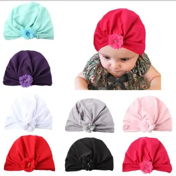 1pcs dieťa turban klobúk s lukom turbans pre dievčatká klobúky Batoľa Kvet čiapočku klobúk Fotografie Rekvizity