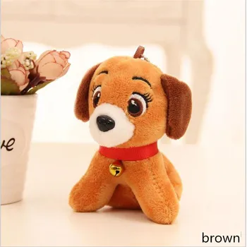 Nové predajné 1pcs 10 cm roztomilý bell pes, psík simulácia šteňa bábika plyšové hračky bábiky, bábiky, hračky pre deti malé prívesok