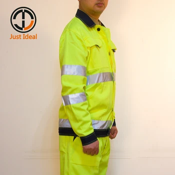 Mens Hi-Vis Vysokej Viditeľnosti Bezpečnosti Bundu, 3M Reflexné Pruhy Žltá & Orange Kabát Outwear Všetky Veľkosti XS AŽ 6XL ID680