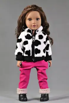 Nový Príchod 2ks/set Voľný Kabát+Nohavice Pre Americké Dievča Bábiku 18-Palcové Doll Oblečenie A Doplnky,