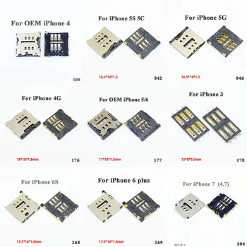 Zásuvka na Kartu Sim Slot Držiteľ Zásuvka Konektor Pre Apple iPhone 4G, 4S, 5 C 5S 6 G 6 Plus