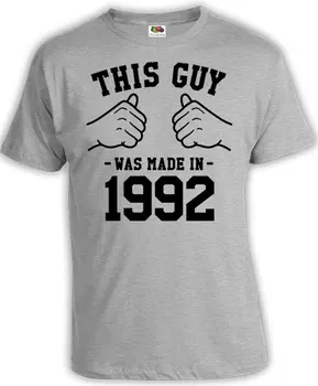 Osobné Narodeninové Darčeky Pre Neho 25. Narodeniny T Shirt Bday Tričko Tričko Tento Chlap Bol Vyrobený V roku 1992 Narodeniny Mens T-A502