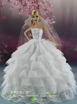 Sen originálne puzdro pre barbie oblečenie veľa princezná šaty nastaviť bábika rapunzel party šaty svadobné šaty pre dievča doplnky, hračky