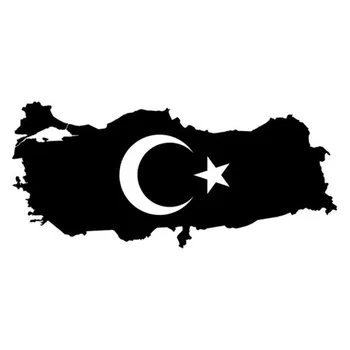 18 cm*8cm Turecko Mapa Vlajkou Krajiny, Módne Nálepky maratónci Motocykel Obtlačky Vinyl Dekor