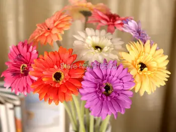 10pcs/veľa Umelého Hodvábu Kvetov, Umelých Gerberas Kvety pre Domáce Dekorácie, Svadobné Party Dekoratívne Kvety (č váza)