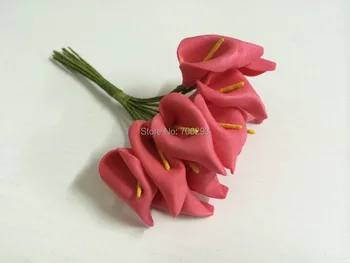 2.5CMX144PCS/ taška 7different farby Moruša Kala Lily Papierové kvety Kytice/Scrapbooking Kvet simulácia kvety PE