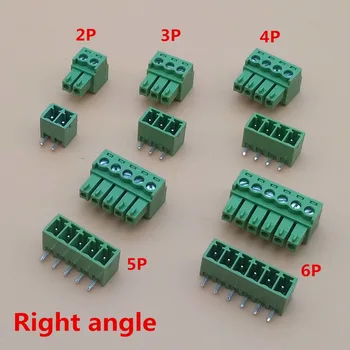 10 sád 3.81 mm 2/3/4/5/6/7/8 pin Pravý uhol Terminál pripojte typ 3.81 ihrisku konektor pcb skrutku radovej