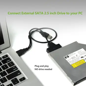 ULT- Cabo USB 2.0 Slim SATA USB Tenká Serial ATA 7+6 Konektor 13pin Adaptér Kábel pre CD DVD Rom Optickej Jednotky