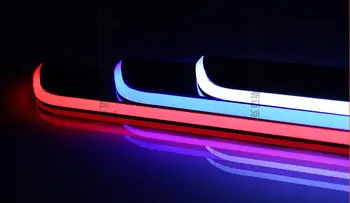 EOsuns LED pohybujúce sa dvere šúchať Nerf Bary & stupačiek dvere, parapetné pre volkswagen VW tiguan 2013-15, pohybujúce svetlo
