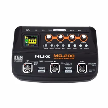 NUX MG-200 Gitara Efekt Pedál Modelovanie Gitarové Efekty Procesor Multi-efekty Procesor s 55 Účinok, Modely, Odborné