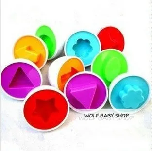 Wholesales 18pcs/veľa Dieťa dieťa vzdelávacie Hračky Párové Twisted vajcia farby&tvar vložiť inteligencie Stavebné Bloky