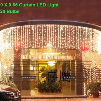 10x0.65m 360 LED REŤAZEC Rozprávkových Svetiel Cencúľ Opony Svetlá Dovolenku osvetlenie Strany, Svadobné, Vianočné Dekorácie Rideau Lumineux