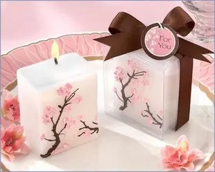 Svadobné Baby sprcha láskavosti narodeninovej párty sviečky darčeky pre hostí--Cherry Blossom sviečka dekorácie 60pcs/veľa