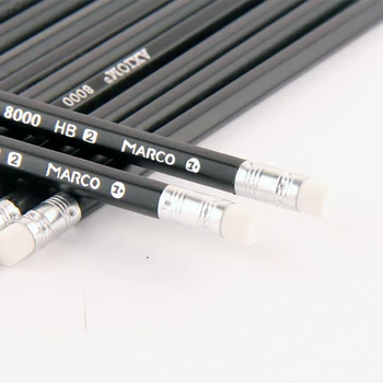 Marco Ceruzky 12Pcs Non-jedovaté Šesť uhol Štandardné Ceruzky 2H/2B/HB Profesionálne Chancery Úrad, Školy, farebné Ceruzky