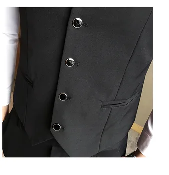 Klasické Čierne Mužov Vestu Singel svojim Šaty Slim Oblek Vesta Muž 2018 Nových Prírastkov Pánske Oblečenie Bežné Gilet Homme M-5XL