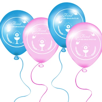 50pcs španielsky Moje prvé sväté prijímanie party dekorácie latexové balóny chlapci dievča Mi Primera Comunion dekor ružový modrý balón