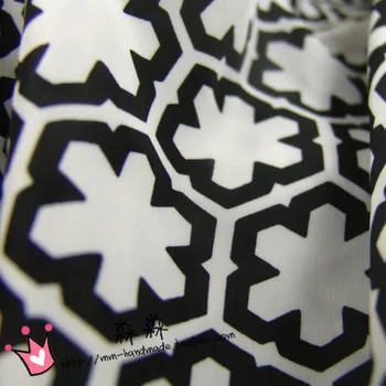 Nové čierne látkové Miaomiao snehu kvetinový tlač cez Kórea velvet Šifón geometrické opaľovací krém tričko textílie/100*150 cm