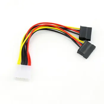1pcs Serial ATA, SATA 4 Pin IDE Molex na 2 15 Pin HDD Napájací Adaptér Kábel Hot po celom Svete Podpora