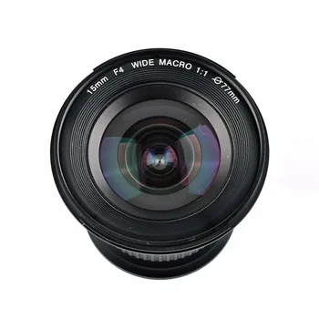 Lightdow 15 mm F/4 F4.0-F32 Ultra širokouhlý 1:1 Makro Objektív pre Canon, Nikon Digital SLR ZRKADLOVKY
