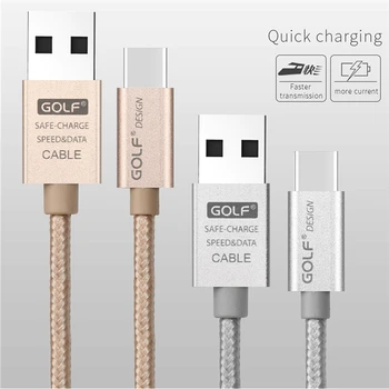 GOLF USB Typ-C Synchronizáciu Údajov nabíjací Kábel Pre Huawei P10 Česť 8 Note8 Samsung Galaxy S8 Plus ZUK Z1 Z2 OnePlus 2/3/5 Nabíjací Kábel