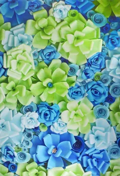 KATE 3D Papierové kvety Stenu Pozadia Svadobné Romantické Pozadie Textílie Modrá Kvetina Textílie Modrá Kvetina pre Fotografovanie Štúdio