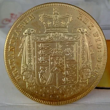 UK 1826 5 Libier - George IV Zlato Kópie Mincí