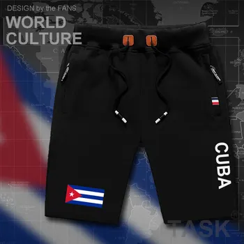 Kuba Kubánskej mens šortky pláži muž mužov board šortky vlajka cvičenie vrecká na zips, potu kulturistike 2017 bavlna značka CU MLÁĎA