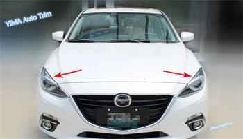 Pre Mazda 3 AXELA Hatchback Sedan 2016 ABS Svetlé Štýl Predného Svetlometu Vedúci Svetlo Lampy Viečka Kryt Trim 2 Ks / Sada