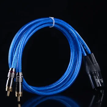 WinAqum Profesionálne Duálne Pozlátené RCA Koaxiálny Audio Kábel Do 2 XLR Samica Zapojte Koaxiálny Adaptér Video Drôt L606 L607