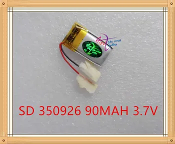Litrov energie lítiová batéria 3,7 V lítiová batéria 350926 90MAH malé hračky, MP4, MP3 Bluetooth malá LED lampa