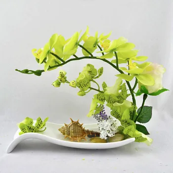 Simulácie Európskej tabuľka umelý kvet sušených kvetinových umenie vysokej simulácia Phalaenopsis malej ploche črepníkové Domáce Dekorácie