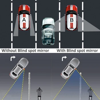 1 Pár Univerzálny Auto Auto Široký Uhol Bočné Nastaviteľné Spätné Blind Spot Zrkadlo