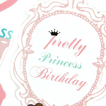 20 ks Pink Princess Narodeniny Photo Booth Rekvizity Photo Booth Rekvizity na Palicu Pre Dievča je Prvá Narodeninová Párty, Baby Sprcha Priazeň