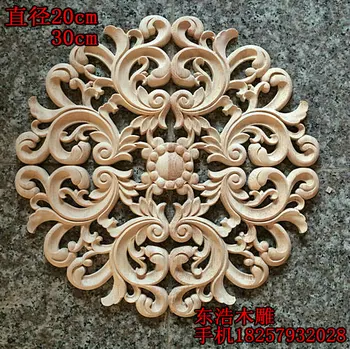 Móda kruh, kvet hoblín dvere kabinetu nábytok nášivka hoblín dongyang drevorezbárstvo dekorácie