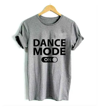 Nový Príchod Ženy tanec režim Písmen Tlač tričko Bavlna Bežné Vtipné tričko Pre Lady Dievča Top Tee Lumbálna Tumblr