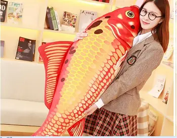 Veľký nové plyšové červené ryby hračka na kreatívne kapor vankúš darček asi 140 cm