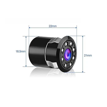 Podofo Full HD Color CCD Kameru 170 Stupeň Nepremokavé Auto Zozadu Záložný Fotoaparát S 8 Led diódy pre Nočné Videnie Parkovací Systém