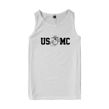 USMC Tank Top Príležitostné Letné Muži Ženy Vesta Námornej Pechoty usa Logo Tlače NÁS MC Tank Topy