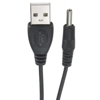 Hot Predaj Univerzálny USB DC 3.5 MM Nabíjačku nabíjací Kábel drôt usb napájací kábel pre svetlomet baterka pochodeň počítač 80 cm