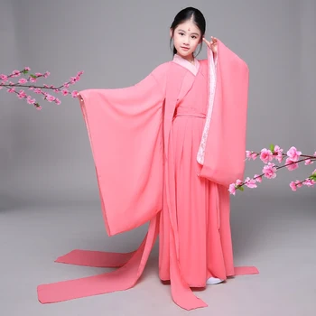 Nové Tradičné Elegantné Hanfu Dievčatá Kostým Starovekej Čínskej Kostým Víla Princezná Ľudový Tanec starých Kostýmov pre Dievčatá