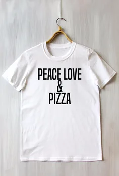 Mier, Láska Pizza Top Zábavné Vtipné Potravín Milenca Slogan Tumblr T-shirt moletom robiť tumblr t shirt moletom robiť tumblr bežné topy